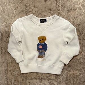 Polo by Ralph Lauren Kids White Sweatshirt with Bear Design